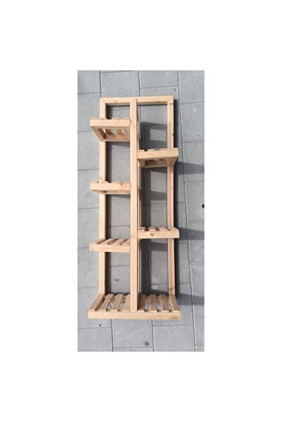 OEM Raft, etajera pentru flori, din lemn masiv de pin, natur, polita de 25 cm, 1500mmX 540mmX 300mm, cu