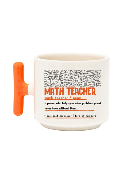 qoeuyl boutique كوب قهوة لاتيه مطبوع عليه عبارة 'معلم الرياضيات' مع مقبض على ...