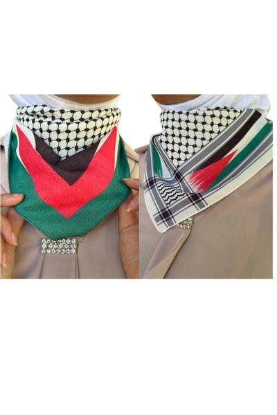 ALDAYER 2 Eșarfe cu tematică PALESTINA 50x50