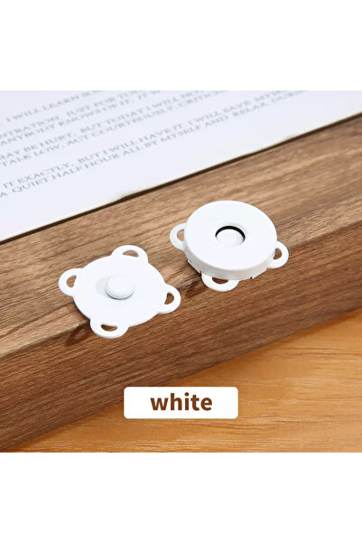 Choice8 10pcs white 10 Sets Magnetic Snap Button Metal Plum Blossom Sew on Bu...