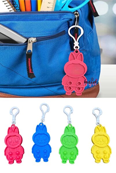 Hyd 4 Pieces Toy Popit Keychain School Gifts Birthday Gift Party Present