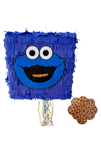 Baby Mama Pinata Interactive Cookie Monster-themed pull string pinata with go...