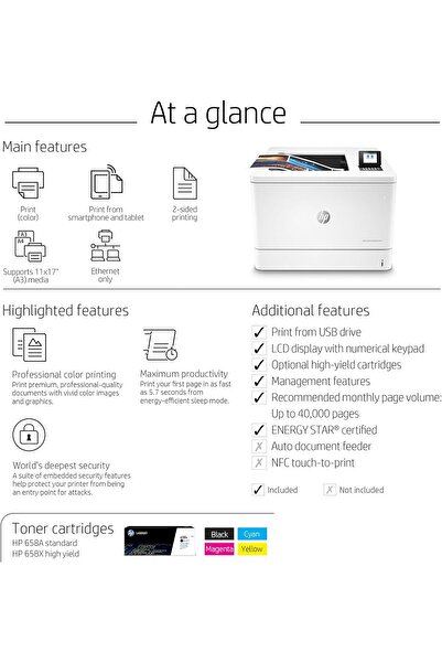 HP Color LaserJet Enterprise M751dn Printer with One-Year Warranty