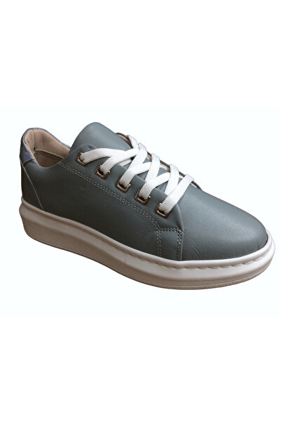 OrtopedikAL 2010 Womenly Style Grey Women's Casual Shoes %100 Genuine Leather