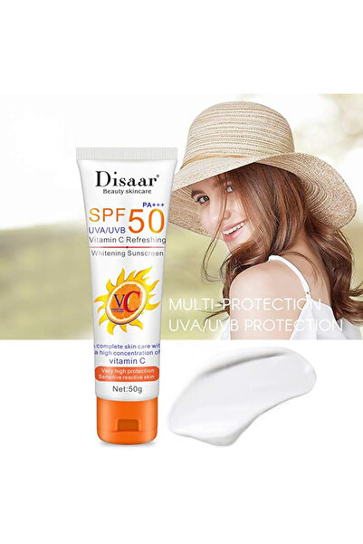 Disaar Organic Vitamin C Sunscreen SPF 50, Oil-Free, Immediate High Protection
