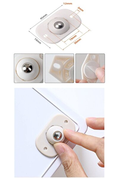 TARIK HOME 360° Dönebilen Bilyalı Yapışkanlı Tekerlek Seti | Pratik Taşıyıcı ...