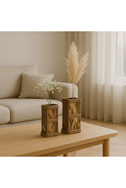 SANAT AHENK Rustica - El İşçiliği ile Süslenmiş Vazo