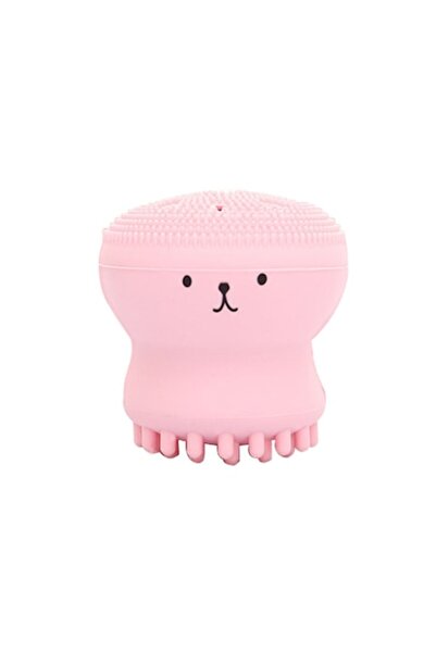 Bell Octopus Facial Cleansing and Exfoliation Device, Pink