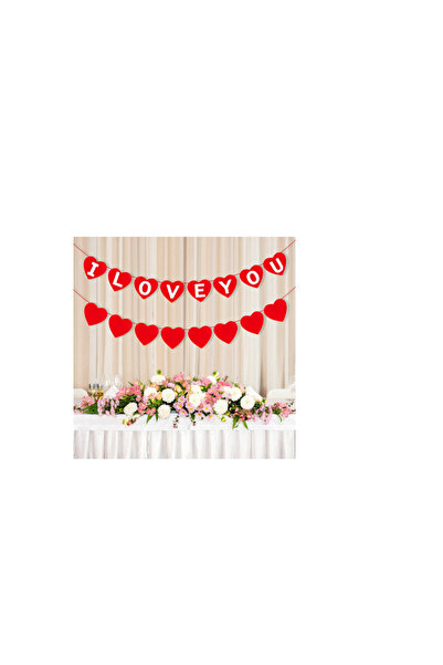 Qpout Set 2 bannere Qpout, L 3 m, l 6.5 cm, pasla, rosu