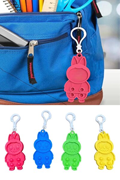 Bundeba 4 قطع من سلسلة مفاتيح بوبيت للهدايا المدرسية وهدايا أعياد الميلاد وتقديم الهدايا في الحفلات