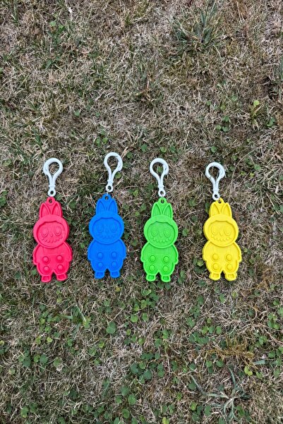Hyd 4 Pieces Toy Popit Keychain School Gifts Birthday Gift Party Present