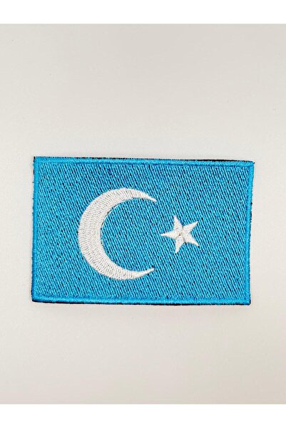 Atolye Luxora Dogu Türkistan Bayragı Desenli , Yelek ve Ceket ,Sirt Patch, Yama
