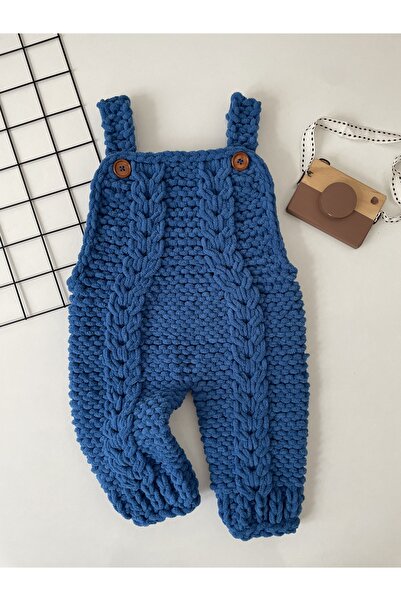 Alize puffy askılı ahşap düğmeli bebek tulum