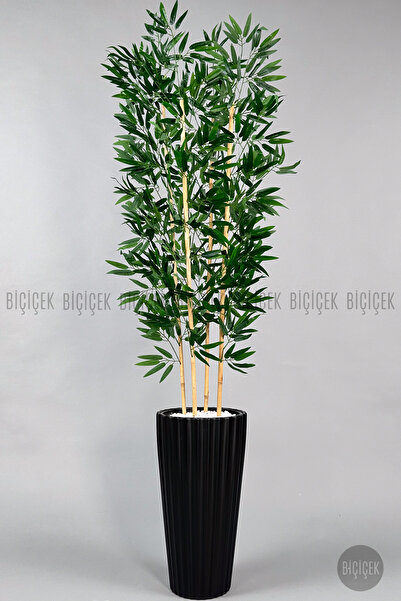 BİÇİÇEK Yapay Bambu ve Benjamin 4 dal Yoğun Yapraklı 180 cm