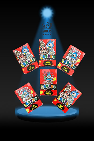wildpanda بطاقات لعب وملصقات لابوبو 6 علب صغيرة / 36 بطاقة 6 ملصقات / بدون علبة