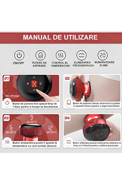 NEO Professional Suction Massage Device NG-122 – 12 Speeds, LCD, Infrared, Rechargeable, Red