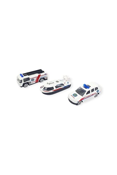 Genel Markalar 3'lü İş Makinaları Road Seti - Die Cast - DS044 - Ambulans