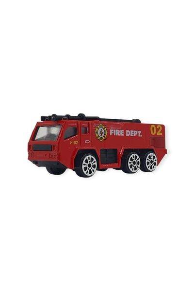 Budi 3-Piece Construction Vehicles Road Set - Die Cast - Ds044 - Fire Department (Lisinya)