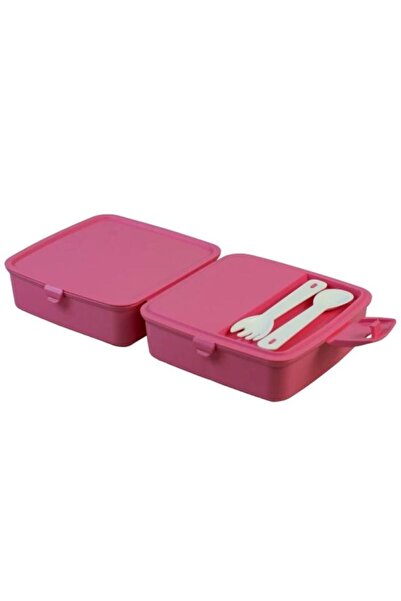 sweenhome Square Model Lunch Box with Lid, Lockable Spoon and Fork, 1.4 Lt