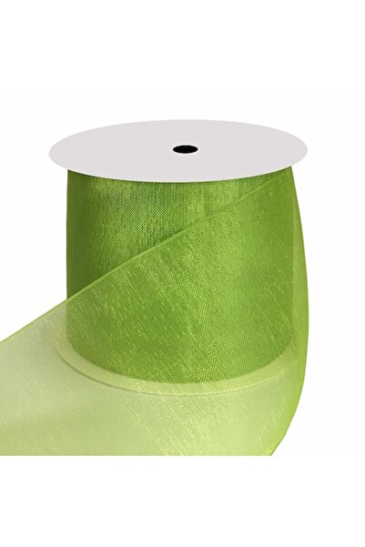 Creativ Deco Plus Panglică de organza, lățime 4 cm, culoare verde intens, rol...