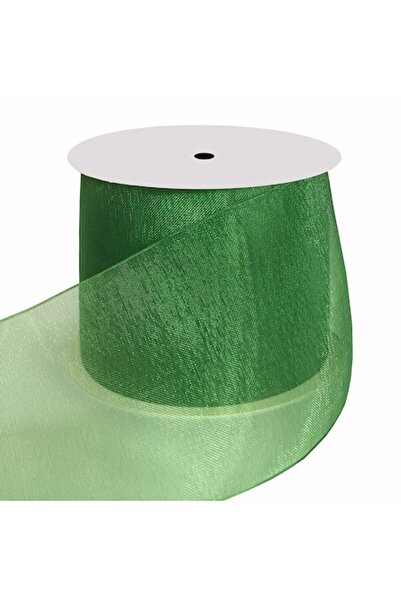 Creativ Deco Plus Panglică de organza, verde închis, lățime 4 cm, rolă 40 m