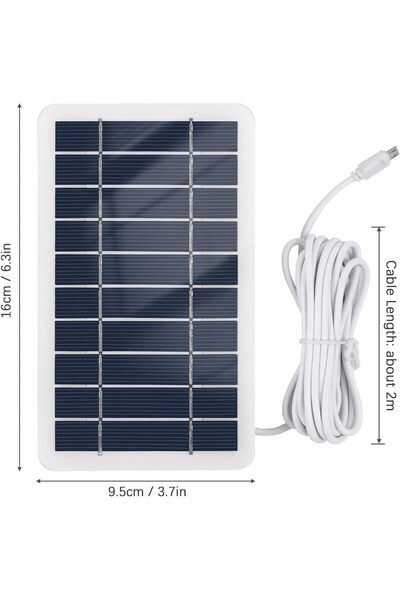 DDF Airofami Portable Solar Charger 2W 5V Waterproof for Camping with Micro USB Plug for Phones, Small F