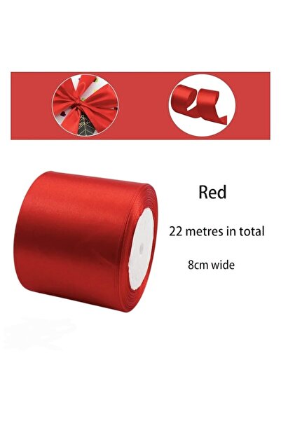 OEM Satin Ribbon, width 7.5 cm, 1 roll 22.9 m, red