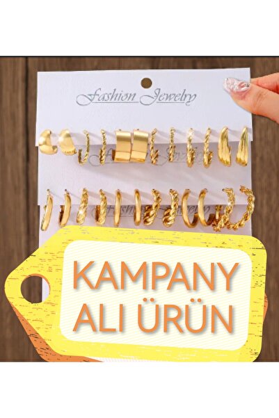 BYFASHION 12'li 24 Parça Çelik Küpe Kombin