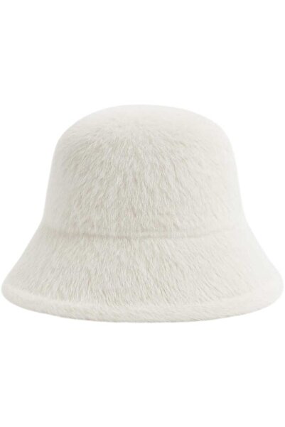 Trenderrs Women Soft Plush Adjustable Drawstring Bucket Hat