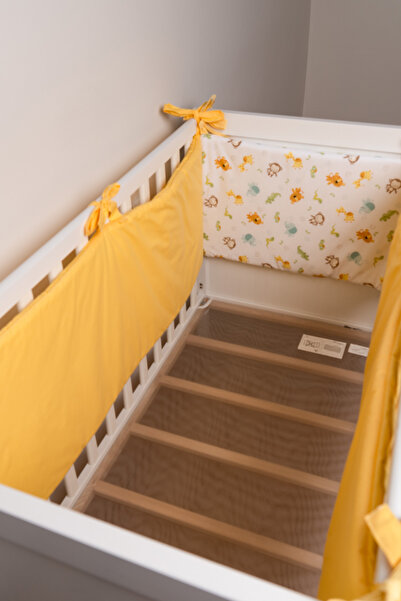 BABYNENA حماية جانبية لسرير الأطفال، متوافقة مع سرير الأطفال مقاس 60 × 120 سم