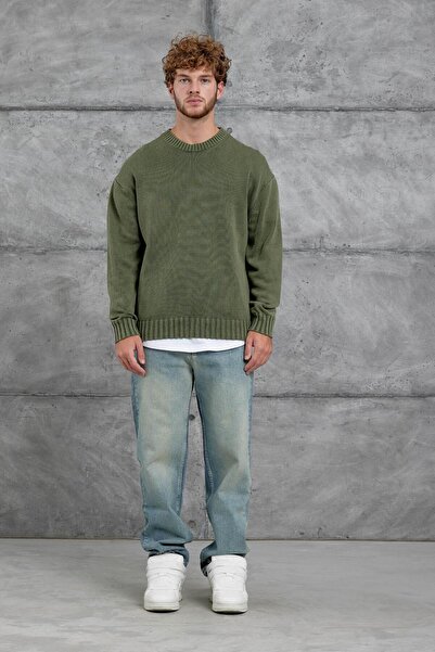 NOMARC Зелений 251 Oversize праний трикотаж