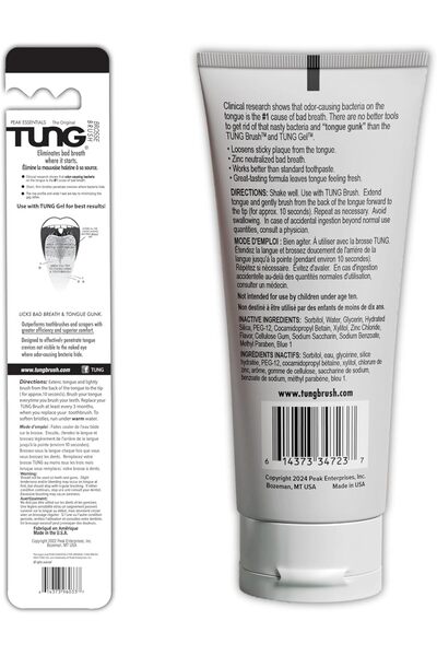 Tung فرشاة تنظيف الجل واللسان من بيك إسينشالز - مجموعة البداية فرشاة اللسان الأصلية، لون أسود