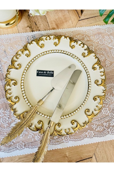CASA DE BELLA Valonia Valonia Gold Büyük Boy Sunum Servisi 34cm