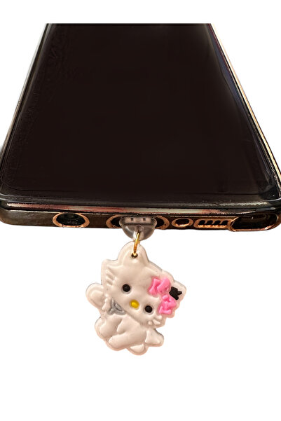 Lightning (Charging Port with Iphone Port) Phone Charging Protection Accessory / Dust Plug / Charm Cat