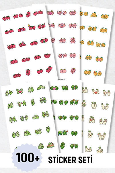 Eldesen Tasarım 6'lı Sticker Seti / Bullet Journal / Scrapbook / Ajanda Etike...