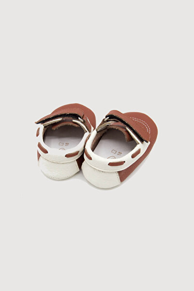 Beybium Genuine Leather Easy to Wear Elastic Baby Boy First Step Shoes Tan