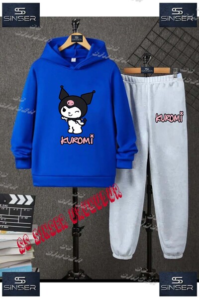 SS SİNSER Children's Unisex Printed Hooded Tracksuit Set with the Text: "Kuro...
