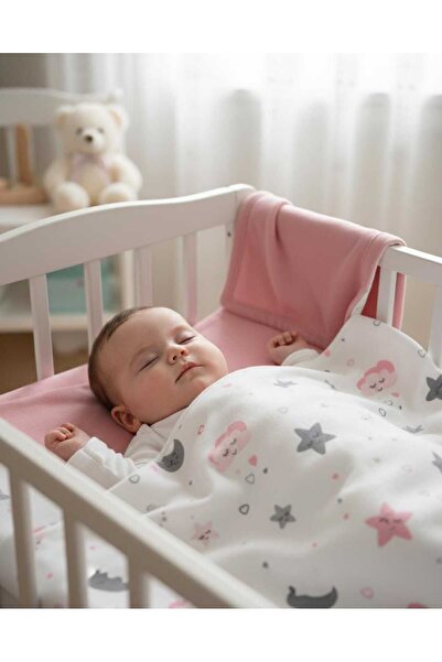 azizden Flannel (Flannel) 100% Cotton 2-Piece Baby Blanket Set 80X90