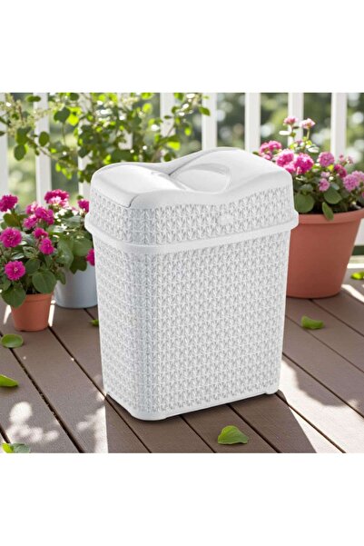 ÇEÇEN HOME Coș de gunoi pentru blat - Coș de gunoi pentru baie Coș de gunoi cu turbion 10 litri Coș de gunoi mediu