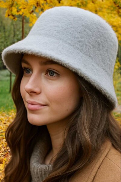 Mood Agenda Women Soft Plush Adjustable Drawstring Bucket Hat