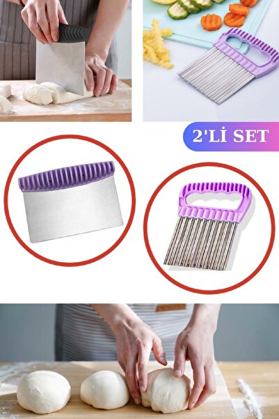 Dalian Home Metal Spatula Dough Cutter Scraper and Chip Chopper, Vegetable Fr...