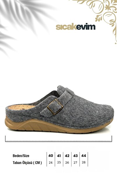 sermoda Ανδρικές παντόφλες για το σπίτι – Παντόφλες με ελαφριά σόλα από πολυελαίους, ζεστές παντόφλες με χαλί, γκρι