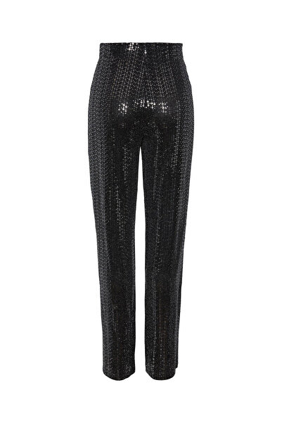 PIECES Γυναικείο Παντελόνι από Υφασμάτινο 17143896 Μαύρο