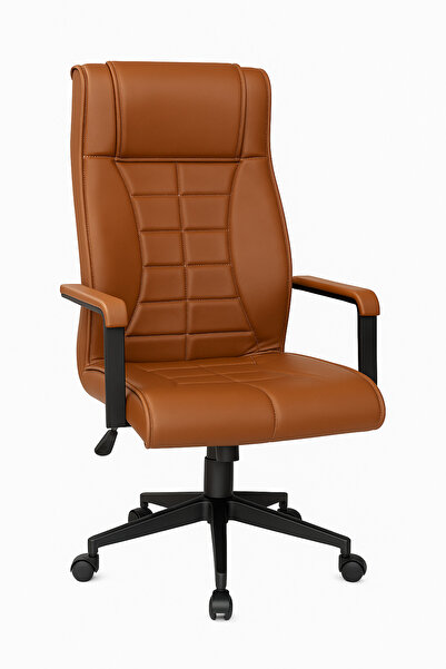 sadık ofis Ergonomik Yönetici Ofis Koltuğu – Siyah Ayak & Krom Kollu, Yüksek ...