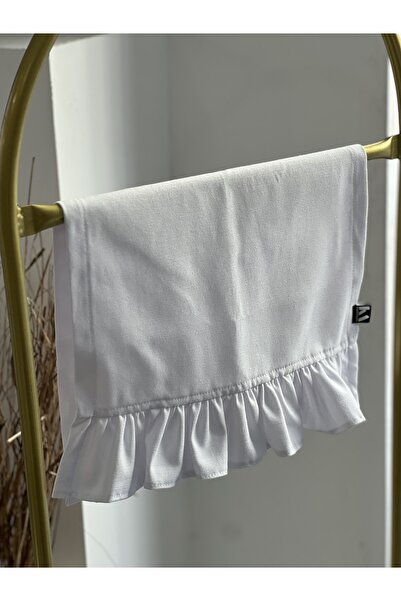 KaiAtelier Ivory Keten Fırfırlı Kurulama Bezi