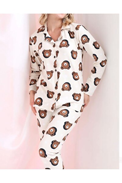 Hepyek Σετ πιτζάμες από ύφασμα σουέτ με σχέδιο καρδιάς