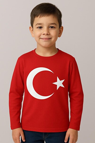 BAGİSTA BUTİK Μπλουζάκι με μακριά μανίκια Unisex Παιδικό Red Crescent με τύπωμα