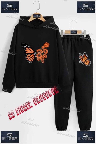 SS SİNSER Children's Unisex Custom Printed Hooded Tracksuit Set with the Desi...