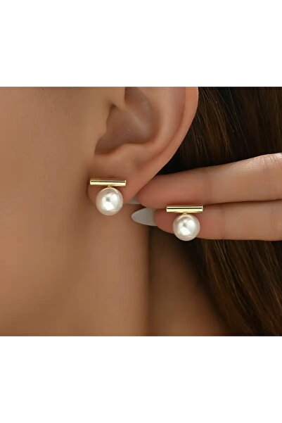 MAYAVERA DESİGN Minimalist altın tonlu küpe