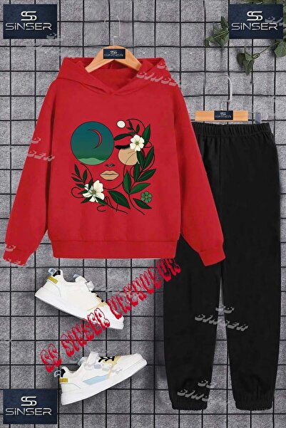 SS SİNSER Children's Unisex Custom Printed Hooded Tracksuit Set with the Desi...